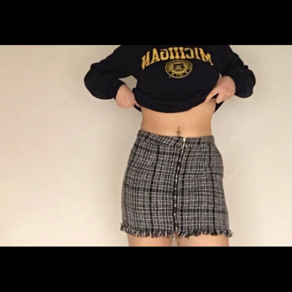 Tweed High Waisted Skirt